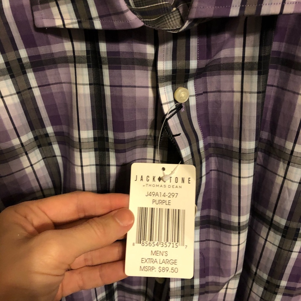 Men’s  New Jack Stone purple/ grayish dress shirt